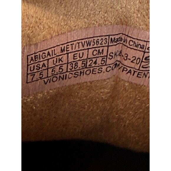 Vionic Women's Size 7.5 Abigail Metallic Walking Shoes Lace Up Round Toe - Picture 8 of 8